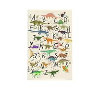 YUBVCF Stylish Learning Alphabets With Dinosaurs Printing Waffle Weave Kitchen Towels,16x26 Inches Dish Towels For Kitchen,Super Absorbent For Cleaning