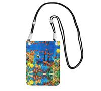 YUBVCF The Underwater World Tropical Fish Printing Small Phone Crossbody Shoulder Holsters Bag,Fits All Cell Phones,Use For Running,Walking,Biking