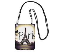 YUBVCF Tower Love Paris Printing Small Phone Crossbody Shoulder Holsters Bag,Fits All Cell Phones,Use For Running,Walking,Biking