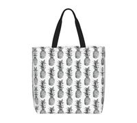 YUBVCF Tropical Theme Pineapple Pattern Daily Needs Tote Bag For Women, Large-Capacity Shoulder Bag Top Handle Handbag For Travel, Work