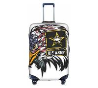 YUBVCF Us Army Cool American Flag Eagle Printing Large Luggage Cover,Suitcase Covers,Elastic Dustproof Protector for 18 to 32 Inch Luggage