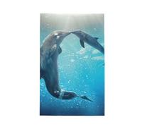 YUBVCF Winter The Dolphin Printing Waffle Weave Kitchen Towels,16x26 Inches Dish Towels For Kitchen,Super Absorbent For Cleaning