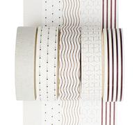 YUBX 5 Rolls Washi Tape Set Creative Basic Skinny Decorative Tapes for Arts, DIY Crafts, Bullet Journals, Planners, Scrapbooking, Wrapping (Line)