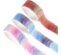 YUBX 9/16" Point Washi Tape Set Decorative Washi Glitter Tape Adhesive Decorative 300 Dots 3 Rolls for DIY Crafts Scrapbooking (Crystal Candy)