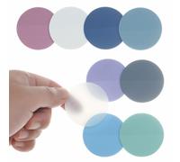 YUBX Transparent Sticky Notes Set, Round Clear Sticky Tabs, Waterproof Re-Writable Memo Pads, Morandi Annotation Markers for Books, Journaling, Planner, Document Notes, School & Office Supplies