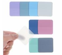 YUBX Transparent Sticky Notes Set, Square Clear Sticky Tabs, Waterproof Re-Writable Memo Pads, Morandi Annotation Markers for Books, Journaling, Planner, Document Notes, School & Office Supplies