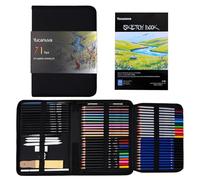 Yucanuva 71 Pack Drawing Pencils Set, Art Supplies for Adults, Artists and Beginners, Sketching Pencils with Sketchbook, Colouring Pencils, Watercolours, Metallic,Graphite and Charcoal Pencils