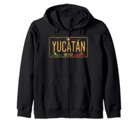 Yucatan Mexico License Plate Maya Yucateco Mexicano Azteca Zip Hoodie