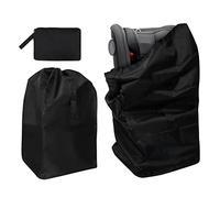 Yuccer Infant Car Seat Travel Bag, Gate Check Travel Bags Protector with Strap for Airplane(Black)