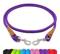 YUCFOREN 6 Foot Dog Tie Out Rope Leash, Heavy Duty Climbing Nylon Basic Leash for Camping, Indoor, Outdoor and Front Yard Purple