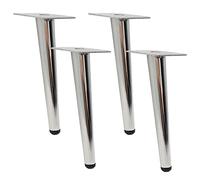 YUCFS 4pcs Iron Furniture Legs,Oblique Cone Sofa Legs,Metal DIY Furniture Table Legs Kitchen Cabinet Feet,for Coffee Table Couch Chair Ottoman TV Stand,Load 800KG,with Screws,Silver (30cm/11.8in)