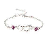 yuchdzexu Heart Bracelets For Women | Elegant Sister Bracelets - Romantic Lucky Fashion Products For Girlfriend Wife Bride Grandma Friend Wedding Valentine's