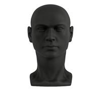 yuchdzexu Manikin Head | Black Cosmetology Holder Stand Model,Mannequin Manikin Head Wig Display - for Hats Hair Accessories Glasses Scarve Headphone Jewelry Eyewear