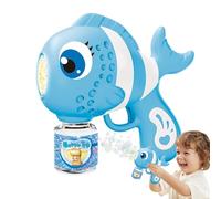 yuchdzexu Outdoor Bubble Machine | Automatic Bubble Blower with Fun Fish Design | Smooth Portable Soap Dispenser with 16 Holes for Backyard Bath Kids Birthday Girls Boys New Year Enjoyment