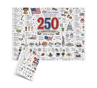yuchdzexu Patriotic Puzzles | Educational Patriotic 4th Of July Decor | 1776-2026 Challenge Educational Puzzle - for Home Office School Desktop Independence Day 4th July Memorial Labor Day