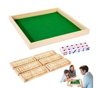 yuchdzexu Shut The Box Game Wooden | Tabletop Gathering Wood Dice Toy,Multi-Player Interactive Competitive Dice Game for Family Night Trips Parties Holiday