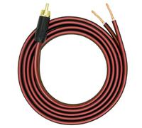 Yuchenfeng Gold-Plated RCA to Bare Wire Speaker Cable - 14AWG OFC Copper Audio Cable for Subwoofers, Amps & Home Theater, Dual PVC Shielded, Zero-Noise (5FT 1PCS)
