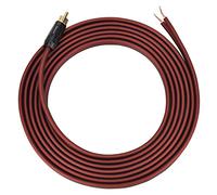 Yuchenfeng Gold-Plated RCA to Bare Wire Speaker Cable - 14AWG OFC Copper Audio Cable for Subwoofers, Amps & Home Theater, Dual PVC Shielded, Zero-Noise (50FT)