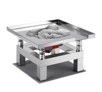 YUCHENGTECH 35cm x 35cm Concrete Vibrating Table Stainless Steel Mini Vibration Table 3000-3600 Times/Min Vibrating Test Bench 10KG Load Capacity for Concrete Compaction Air Bubble Elimination