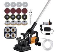 YUCHENGTECH 4 Head Concrete Grinder Set 4" Concrete Floor Grinder 3800W Concrete Surface Planer with Dust Extraction Shroud Auxiliary Wheels for Grinding Concrete Cement Marble