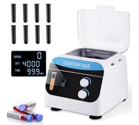 YUCHENGTECH 8X20ml Centrifuge Machine Digital Display Centrifugal Machine Electric Lab Benchtop Centrifuge 4000 rpm 0-999 min Timing 1920xg Centrifugal Force - for 5/7/10ml Centrifuge Tubes 220V