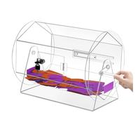 YUCHENGTECH Acrylic Raffle Drum Raffle Ticket Spinner Clear Raffle Ticket Spinning Cage Raffle Ticket Box for Lottery Games Bingo Raffle Balls Holds Up 5,000 Tickets