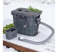 YUCHENGTECH Commercial Grease Trap 22L PP Grease Trap Water Oil Filter Separator with 1 Top Inlet for Home Restaurant Canteen Kitchen Sink with Removable Baffles 37x26x30cm