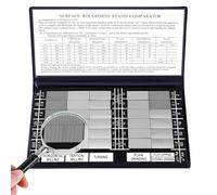 YUCHENGTECH Surface Roughness Comparison Sample Block 30 Pieces Exterior Roughness Comparison Pattern with 5x Magnifying Glass Surface Roughness Comparison Set Ra0.05-12.5mm for Lathe Manufacturer