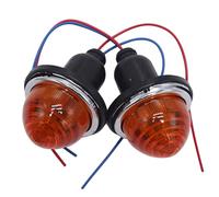 YUCHENSHLP 2 Pcs Amber Front/Rear Dome Indicator Lamps Lights Lucas L594 Style for Land Rover Classic Mini