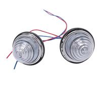 YUCHENSHLP 2 Pcs Clear Front/Rear Dome Indicator Lamps Lights Lucas L594 Style for Land Rover Classic Mini