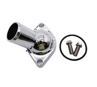 YUCHENSHLP 45 Degree Chrome Water Neck Thermostat Housing Fits for Chevy V8 5.7L 350 454 Small Big Block