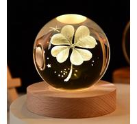 YuchiFa Happyhaves Calming Stellar Spheres - 3D Solar System Crystal Ball Night Light, LED Crystal Space Lamp (6cm/2.4in, #3)