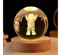 YuchiFa Happyhaves Sphere, Happy Haves Light Sphere,Happyhaves Calming Stellar Spheres The Galaxy, Saturn and The Moon, 3D Solar System Crystal Ball Night Light,LED Crystal Space Lamp (6cm/2.4in,#12)