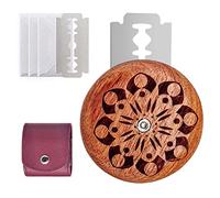 YuChiSX Round Bread Lame, Bread Scoring Knife, Handmade Bread Scoring Tool, Dough Scoring Equipment, UFO Lame Bread Tool with 5 Replacement Blades, Bread Scorer for Sourdough Bread