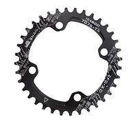 YUCHUANGYE Chainring Chainring 104BCD Round 30t 32t 34t 36t 38 Tooth Narrow N Wide Ultralight Tooth Plate MTB Mountain Bike 104 BCD Chainwheel Chainrings For Bikes(36T,Black)