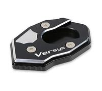 YUCHUANGYE Motorcycle Kickstand Pad Motorcycle Foot Side Stand Enlarger Plate Kickstand Enlarge Extension Fit Use For KAWASAKI VERSYS300 Versys X250 VERSYS1000 Versys 1000 Motorbike Stands(Black)