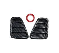 YUCKMZ Rear Light Inserts Louvres Compatible With Fiat 500 Abarth 595 2016-2024 Car Rear Tail Lamp Trim Decorative Panel Cover Accessories Carbon Fibre