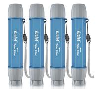 Yuclet 4 Pack Water Filter Straw, Portable Personal Water Filtration System, Water Purifier Survival, Emergency Preparedness for Camping Hiking Drinking Travel Hunting and Family Outing