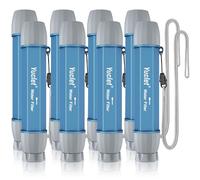Yuclet 8 Pack Water Filter Straw, Portable Personal Water Filtration System, Water Purifier Survival, Emergency Preparedness for Camping Hiking Drinking Travel Hunting and Family Outing