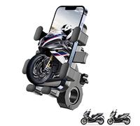 YUCNAXZ Anti Vibration Motorcycle Phone Mount for Garelli Tiesse 50 4T/R/Tiesse 50 S 2T/Tiesse Four 50 4T/Tiesse R 50 2T, 360° Rotating Motorbike Phone Holder, Handlebar Mobile Phone Mount