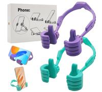 YuCool 2 Pack Thumb Up Lazy Phone Stand Mens Valentines Gifts for Boys Him Her Boyfriend,Adjustable Cell Phone Holder for Desk Funny Husband Valentines Day Gift Son Girls