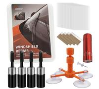 YuCool Windshield Glass Repair Kit, 4 Pcs Car Glass Repair Kit, Quick Fix for Chips, Cracks and Scratches on Car Windshield