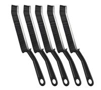 YUDANSI Crevice Cleaning Brushs (5pcs Long Handle Hard Bristle Cleaning Tools)(Anti-Slip Small Spaces Gaps Cleaning)(Home Kitchen Bathroom Narrow Corners Floor Scrubbing) Grout Cleaner Brush