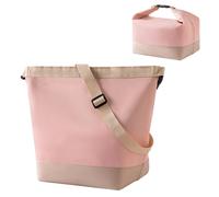 YUDANSI Insulated Lunch Bag for Men Women, Coller Bags with Adjustable Shoulder Strap Carrying in 2 Ways-Shoulder or Handle, Polyester, Leakproof, for Daily Work Office School Picnic Camping, 8L-Pink