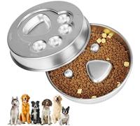 YUDANSI Slow Feeder Dog Bowls, 1PC Non Slip 304 Stainless Steel Dog Bowls, Dishwasher Safe Cat Dog Water Bowls, Double Sided Healthy Eating Dog Food Bowl, Small Medium Pet Bowl Feeding Bowls