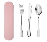 YUDANSI Stainless Steel Camping Cutlery Set, 3Pc Knife Fork Spoon for Outdoor Travel Picnic Office School, Portable Office School Lunch Box Stainless Steel Flatware,Outdoor Camping Travel Cutlery Set