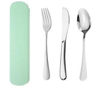 YUDANSI Stainless Steel Camping Cutlery Set, 3Pc Knife Fork Spoon for Outdoor Travel Picnic Office School, Portable Office School Lunch Box Stainless Steel Flatware,Outdoor Camping Travel Cutlery Set