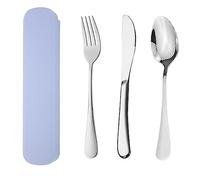 YUDANSI Stainless Steel Camping Cutlery Set, 3Pc Knife Fork Spoon for Outdoor Travel Picnic Office School, Portable Office School Lunch Box Stainless Steel Flatware,Outdoor Camping Travel Cutlery Set