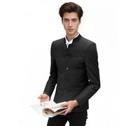 YUDATPG Men Chinese Casual Front Button Suit Jackets Business | Sport Coats,Chinese Traditional Uniform