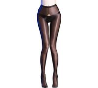 YUDATPG Women Oil Shiny Stockings Pantyhose Shimmer Tights for Women Oil Bright Shaping Tight Ultra Shiny Sheer Tights High Waist (UK, Alpha, L, Regular, Regular, Black)